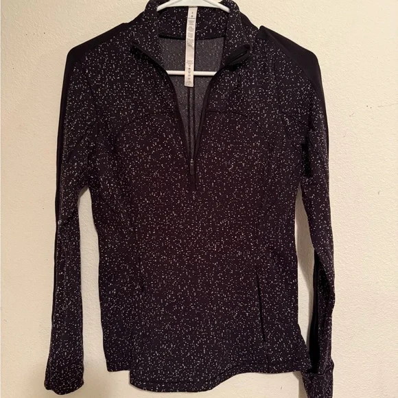 Lululemon Athletica Black Speckled Long Sleeve Jacket - Picture 1 of 4